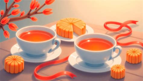 Mid-autumn festival tea and mooncake | AI-generated image