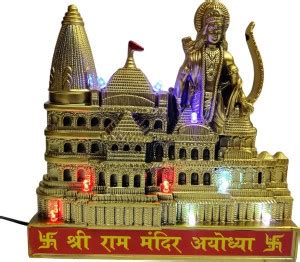 PRABHU DAYAL Shree Ram Mandir Ayodhya Temple 3D Replica with LED Light ...