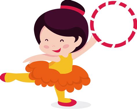 Download Cartoon Girl Hula Hoop Dance | Wallpapers.com