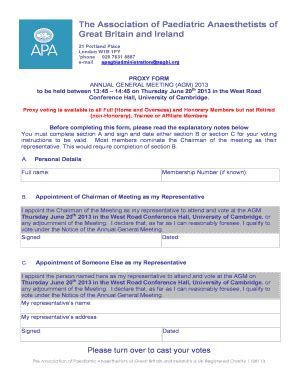 Fillable Online apagbi org AGM Proxy Form 2013 Fax Email Print - pdfFiller