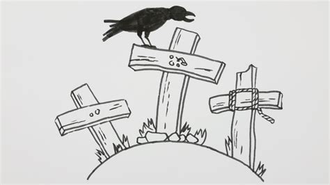 Cemetery Drawings Easy