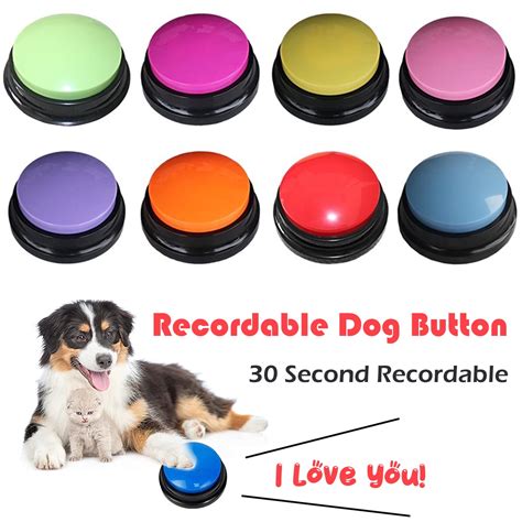 Dog Talking Button for Communication, 30s Recordable Dog Training ...