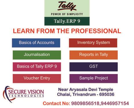 Learn Tally ERP 9 With GST - Basic Computer Training, Hardware Training ...