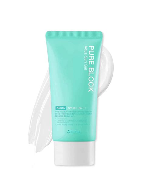 A'PIEU PURE BLOCK AQUA SUN GEL SPF50+/PA+++(50ml) – Beautytalk.in