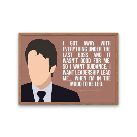 The Office Ryan Howard Lead Me Quote - Etsy