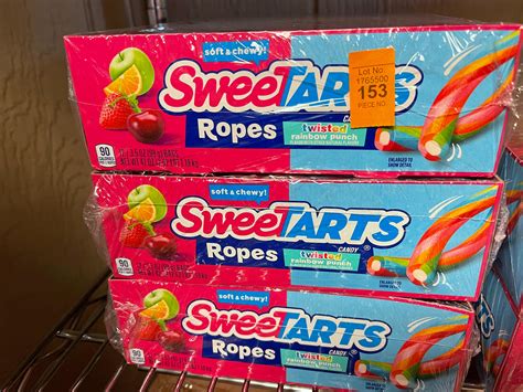 Lot - 3 displays of sweet tart rope packs…36 packs in total