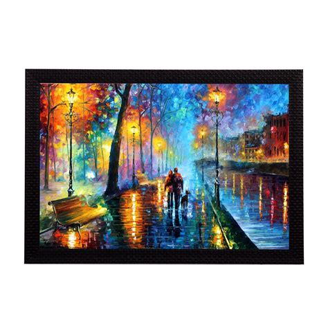 eCraftIndia 'You and Me' Matt Texture Framed UV Art Painting (Synthetic ...