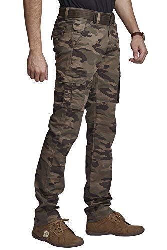 Buy Zeki Mens Relaxed-Fit Cargo Pants Multi Pocket Military Camo Combat ...