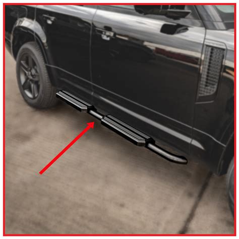 Land Rover Defender Side Stepper ( Side Foot Step ) || Black / Black A