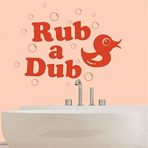 Buy KaaHego Rub A Dub Wall Sticker Bathroom Quote Wall Decal Childrens ...