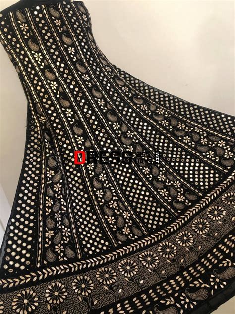 Black Mirror Gota Patti Chikankari Anarkali – Dress365days