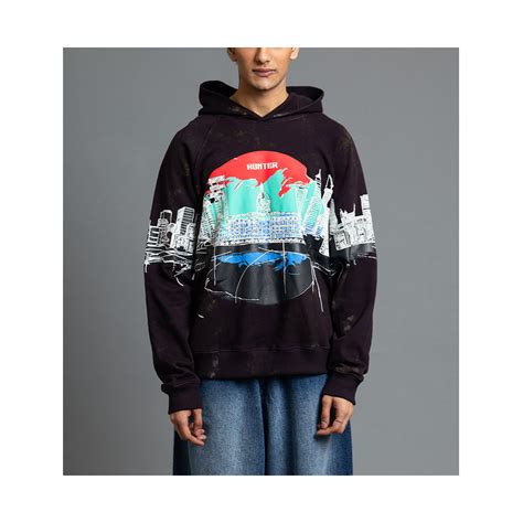 Royal Enfield Hunter 350 x HUEMN Hoodie (Dark Purple)