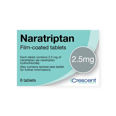 Naratriptan 2.5mg Tablets – 6 Tablets