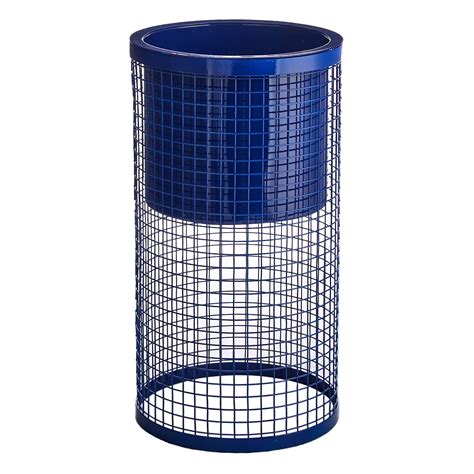 Sunny Club Blue Metal Mesh Planter Stand, 15"