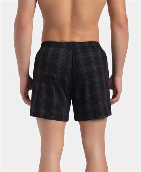 Buy Super Combed Mercerized Cotton Woven Checkered Inner Boxers with ...