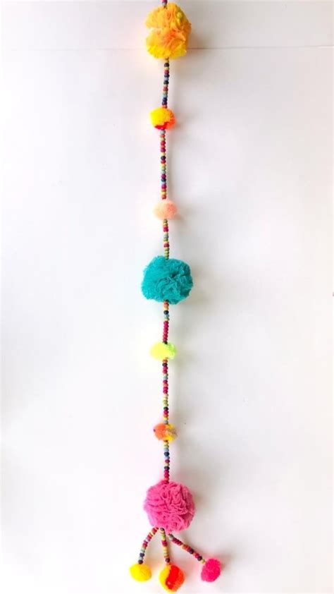 Buy Beaded Pom Pom String Online on Brown Living | Wall Decor