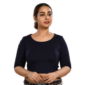 Blouse - Readymade Rayon Blouse - Plus Size - 12 inches Elbow Sleeves ...