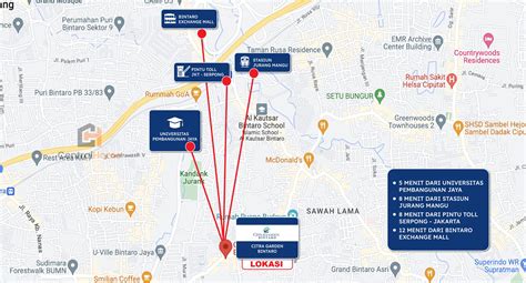 Map Of Jl Komp Duta Bintaro Banten