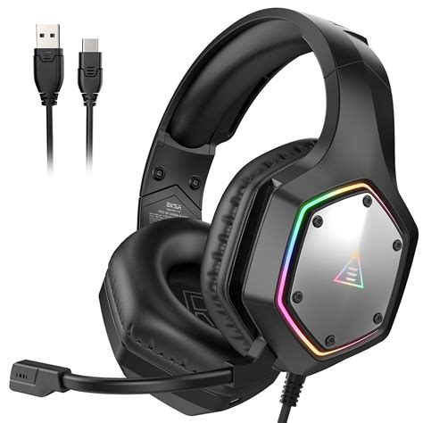 EKSA E1000 V2 Gaming Headset, PC Headset with USB - C Plug, Wired ...