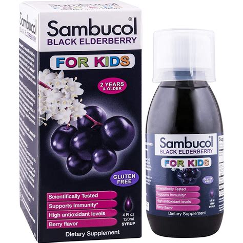 Sambucol Black Elderberry for Kids, High Antioxidant Black Elderberry ...