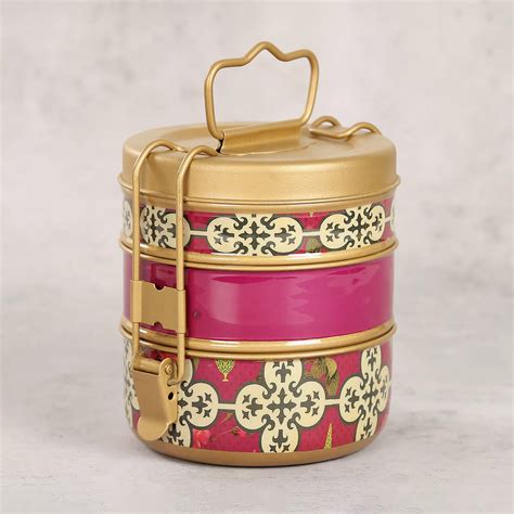 Buy INDIA CIRCUS Clover's Knotty Play Stainless Steel 3-Tier Lunch Box ...
