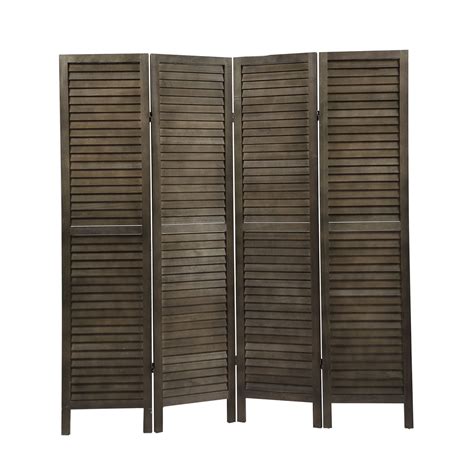 JAXSUNNY 4 Panel Wood Room Divider Louver Partition India | Ubuy