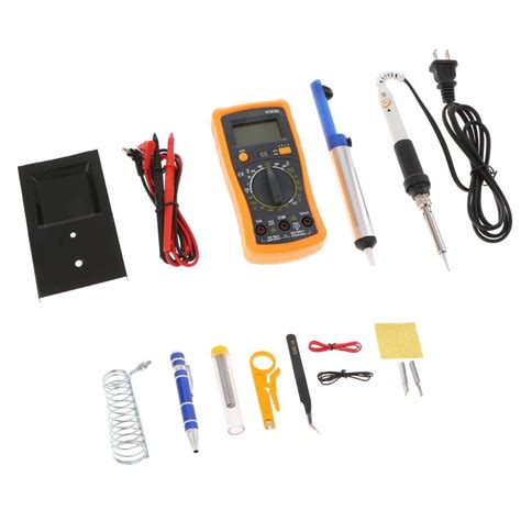 LICHTS 110V 60W Adjustable Temp Electric Soldering Iron Tool Kit ...