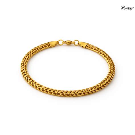 Men’s Chain Bracelets | 18K Gold Plated Stainless Steel Bracelets