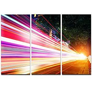 Designart Expressway Light Trails-Cityscape Photo Metal Wall Art-MT8270 ...