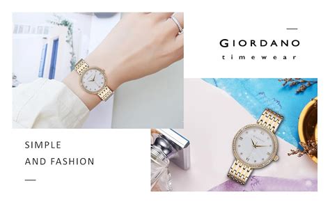 Giordano Analog Watch for Women with Stainless Steel Strap and Crystal ...