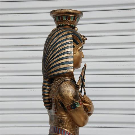 Egyptian Revival - 70" Egyptian Pharaoh Statue Floor Lamp