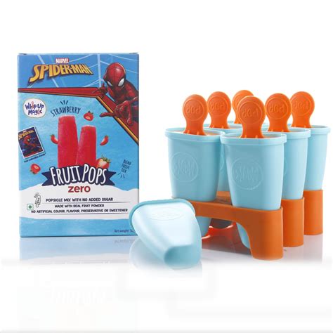 Marvel Spiderman DIY Zero Sugar Strawberry Fruit Pops Popsicle Mix ...