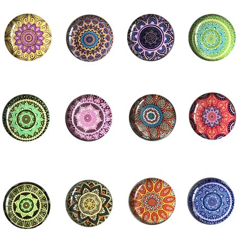 Buy 24 Pieces Beautiful Glass Refrigerator Magnets, Pretty Fridge ...