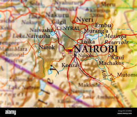 Kenya political map capital nairobi hi-res stock photography and images ...