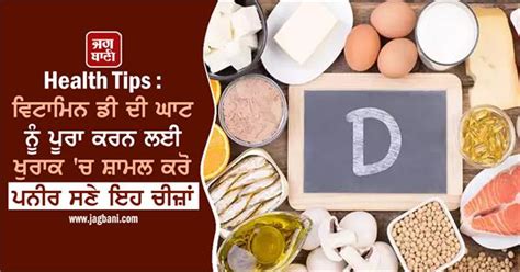 Health Tips : ਵਿਟਾਮਿਨ ਡੀ ਦੀ ਘਾਟ ਨੂੰ ਪੂਰਾ ਕਰਨ ਲਈ ਖੁਰਾਕ 'ਚ ਸ਼ਾਮਲ ਕਰੋ ਪਨੀਰ ...