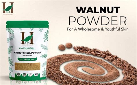 H&C Herbal Ingredients Expert Natural Walnut Shell Powder (JUGLANS ...