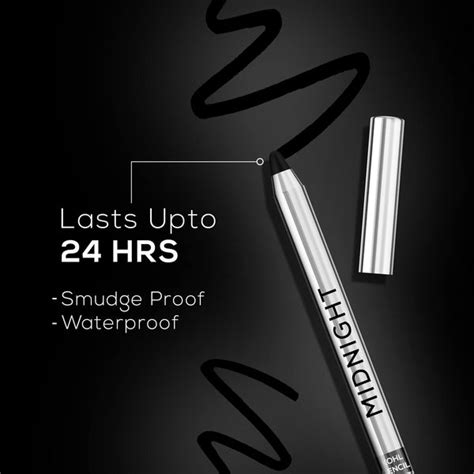 RENEE Midnight Kohl Kajal Pencil | Waterproof, Smudge-proof Kajal With ...