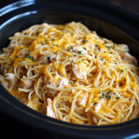 Crock Pot Cheesy Chicken Spaghetti | Recipe in 2025 | Cheesy chicken ...