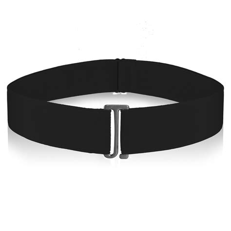 Tiesomewomen Adjustable Elastic Belt Stretch Invisible Belt Flat Buckle ...