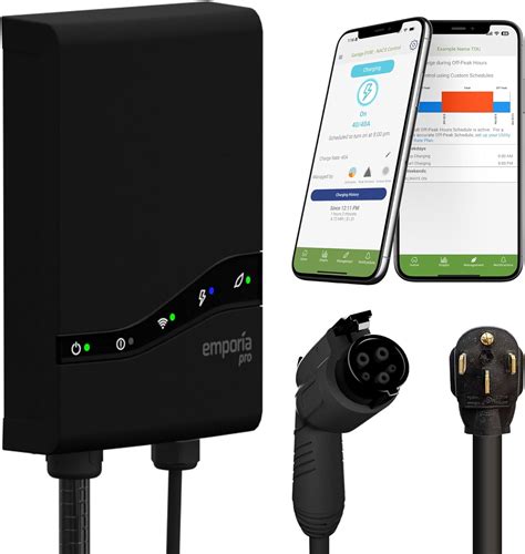 EMPORIA Pro Level 2 EV Charger with PowerSmart - 40 amp Fast EV Charger ...