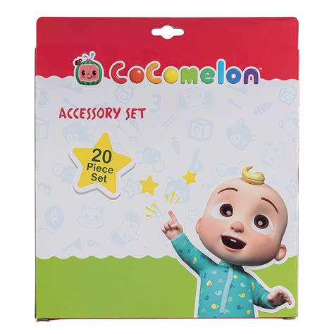 Buy CoComelon Girls 20 Piece Accessory Set with 3 Barrettes, 4 Snap ...