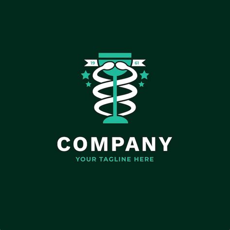 Apotheken-Logo-Vorlage im flachen Design | Kostenlose Vektor