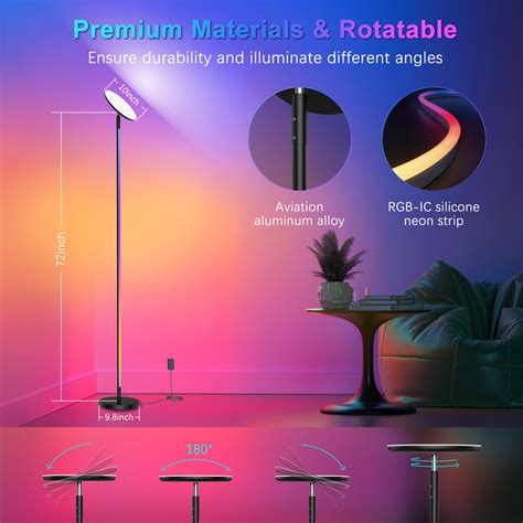 Stylish LED Lamps for Room | Smart RGBWIC Corner Floor Lamp – Deerdance
