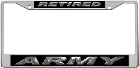Military Veteran License Plate Holders Retired U.S. Army License Plate ...