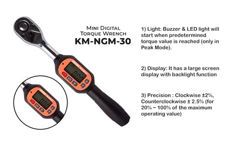 KUSAM-MECO MINI Corded Electric DIGITAL TORQUE WRENCH KM NGM 30 |User ...