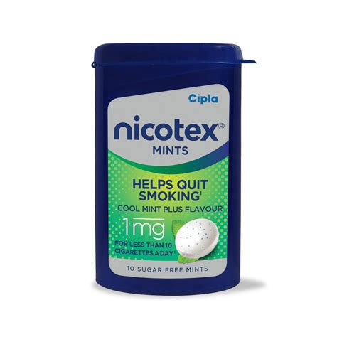 Nicotex 1mg Mints Sugar Free Cool Mint Plus | Cipla Health