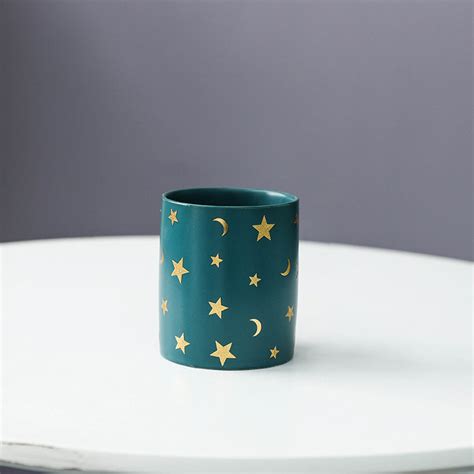 Stars and Moons Green Ceramic Organiser