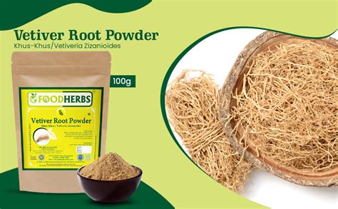 Buy Foodherbs Vetiver Root Powder 100 GMS | Khus Khus | Vetiveria ...