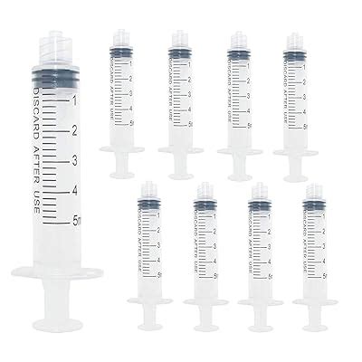 Buy 35Pcs 5 Milliliter Syringe Luer Lock, Plastic Syringe No Needle ...