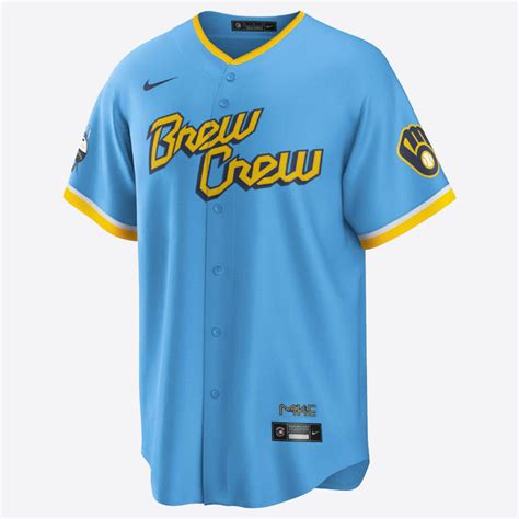 Nike MLB Milwaukee Brewers City Connect Edition Baseball Shirt